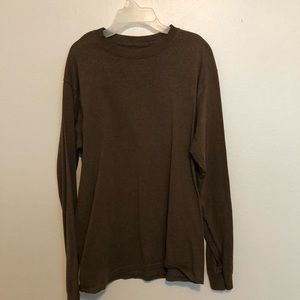Men’s Hanes long sleeve shirt brown men’s size large